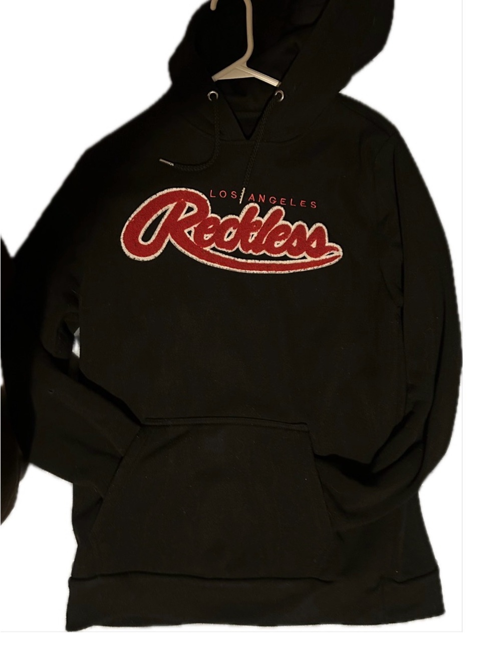 Young & Reckless Black Hoodie with Red 'Reckless' Script